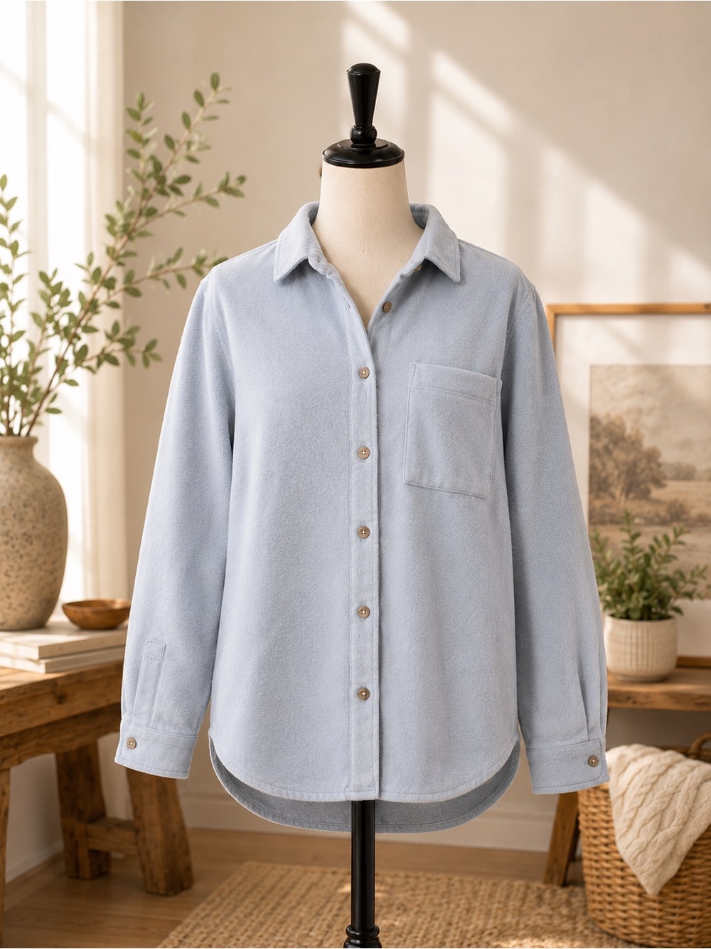 Madewell MWL Baby Blue Jacket Size Medium Shacket